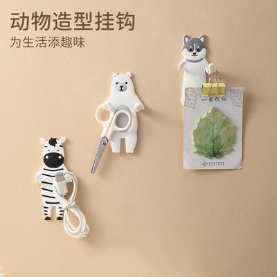 Creative and cute no-drill adhesive hooks for behind the doo