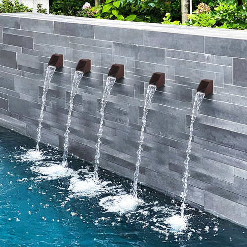 水幕墙流水口庭院水景瀑布造景观装饰流水喷泉墙壁不锈钢出水口