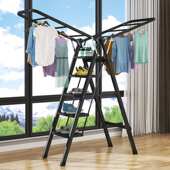 支持代发晾衣架梯多功能三四五踏板梯一体化网红梯子晾衣架礼品梯
