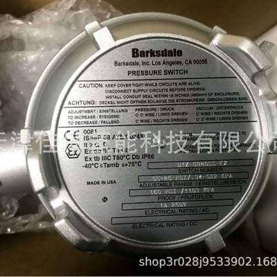 BARKSDALE 压力开关机械式压力开关