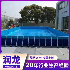 帆布支架鱼池大型支架游泳池蓄水池简易养鱼水箱刀刮布篷布蓄水池