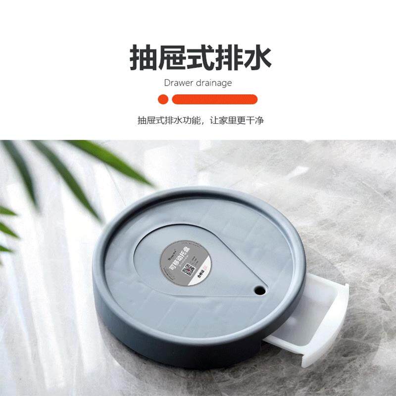 新二代加厚移动托 托盘带滚轮圆形底盘带储水盒接水可移动花盆万