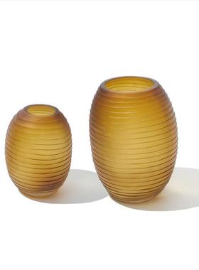 简约轻奢手工磨刻创意菠萝罐花瓶客厅插花现代玄关茶几餐桌花瓶