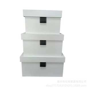 小皮扣皮革收納盒衣帽間衣柜整理箱家居儲物盒帶蓋輕奢廠家直銷