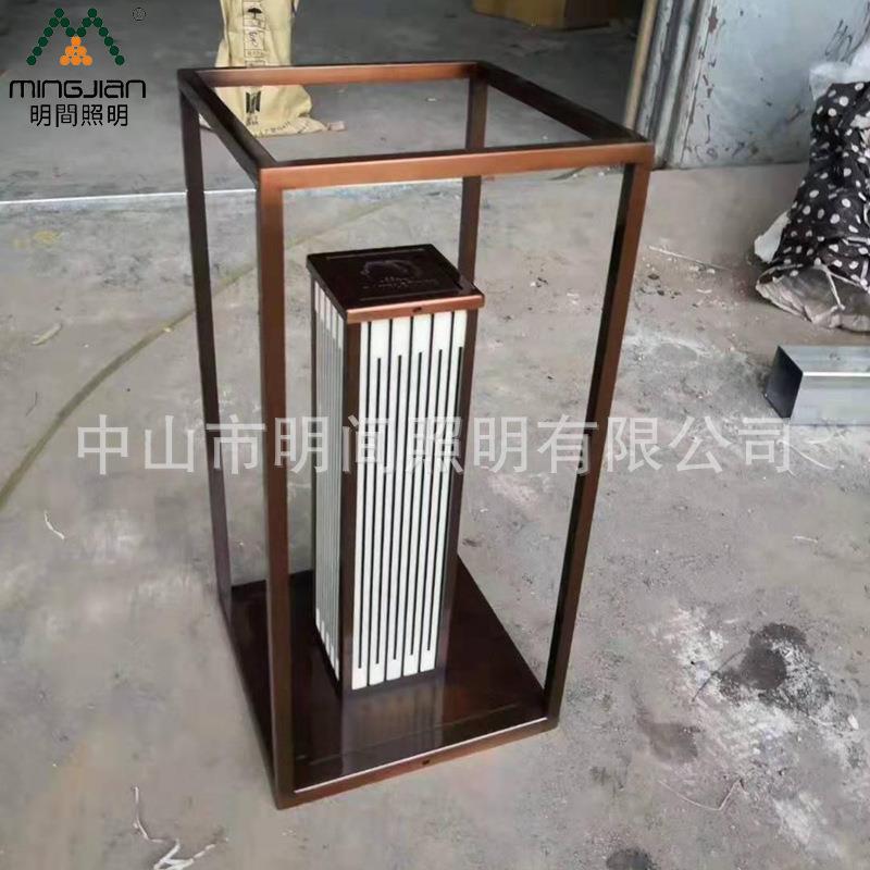 工厂直销户外中式庭院灯 校园小区铝材亚克力围墙LED柱头灯方形灯