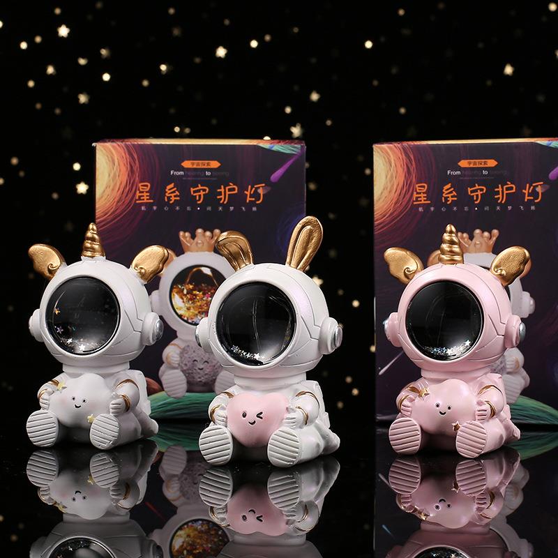 卡通太红空人守男1077护星星小夜灯网盲盒手生办宇航员送孩毕业日