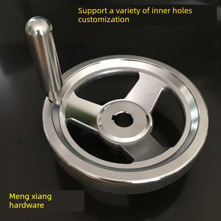 固定手柄手轮防滑不锈钢手轮机械手柄手轮摇把手轮定制SS304手轮