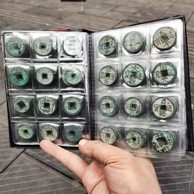 仿古钱币收藏仿古做旧铜钱120枚送册子直径2.5厘米