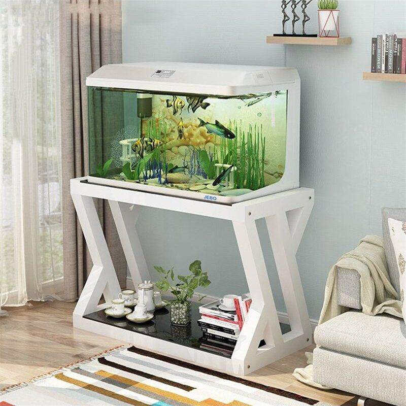 钢木鱼缸架子家用客厅底座铁艺造型小型水族箱底柜隔断鱼缸底架