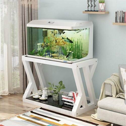 钢木鱼缸架子家用客厅底座铁艺造型小型水族箱底柜隔断鱼缸底架