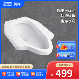 美标卫浴防滑陶瓷蹲坑蹲便器，洁具800080018006800780098013