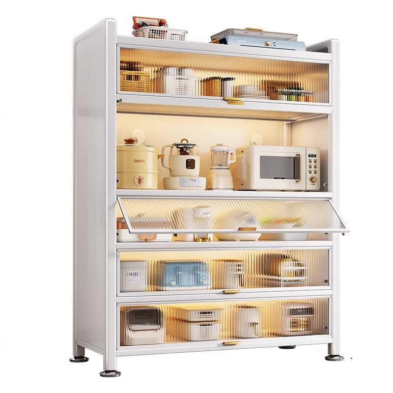 柜柜物架多层边物餐碗柜厨房储物柜橱柜收纳定制置多功能落地锅置