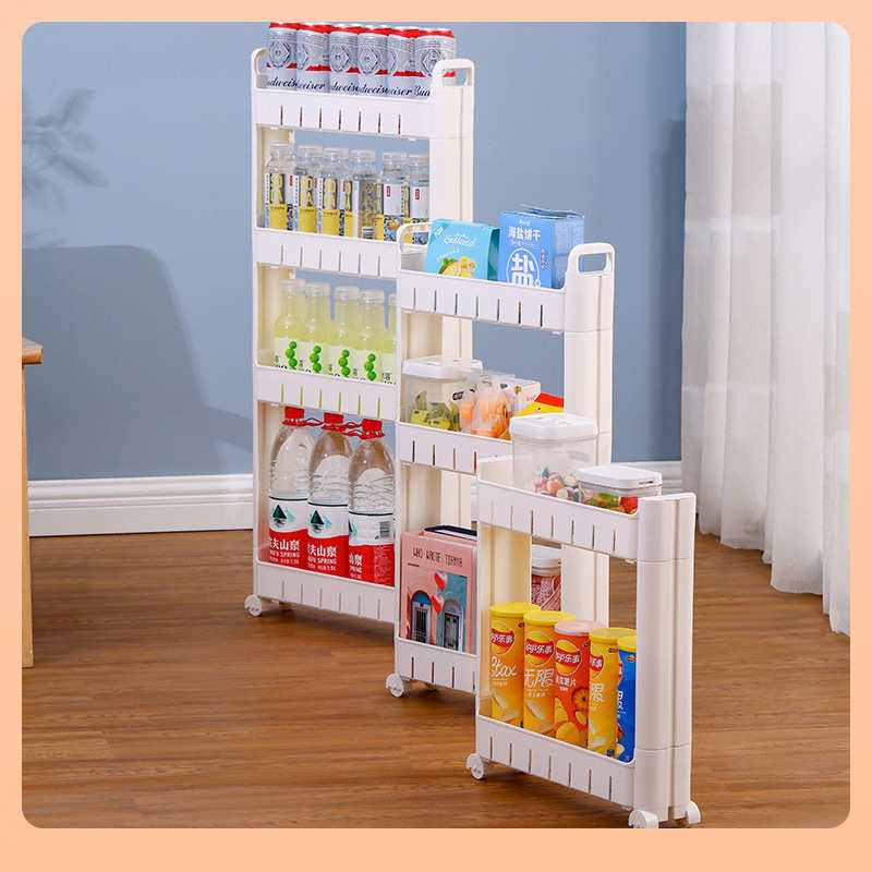 ε10公分10厘米厨房窄缝收纳柜冰箱缝隙极窄夹缝置物架侧面窄柜