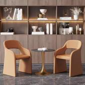 设计师餐椅现代轻奢高级接待洽谈椅一桌四椅接待桌椅酒店售楼处
