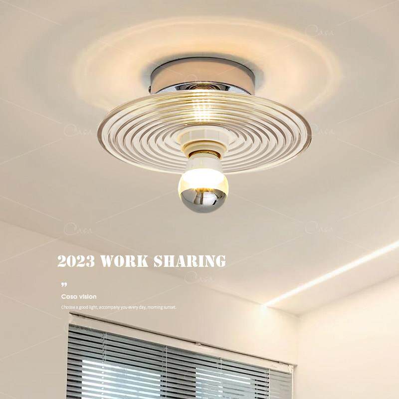 包豪斯涟漪走道吸顶灯设计师波纹调性背景墙装饰玄关走廊灯具casa