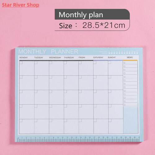 Notebook kawaii Daily Weekly Monthly Yearly Calendar Planner