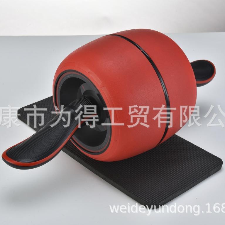 西斯新款腹肌轮钢带回旋健腹轮巨轮静音健身器材家用女士减肚