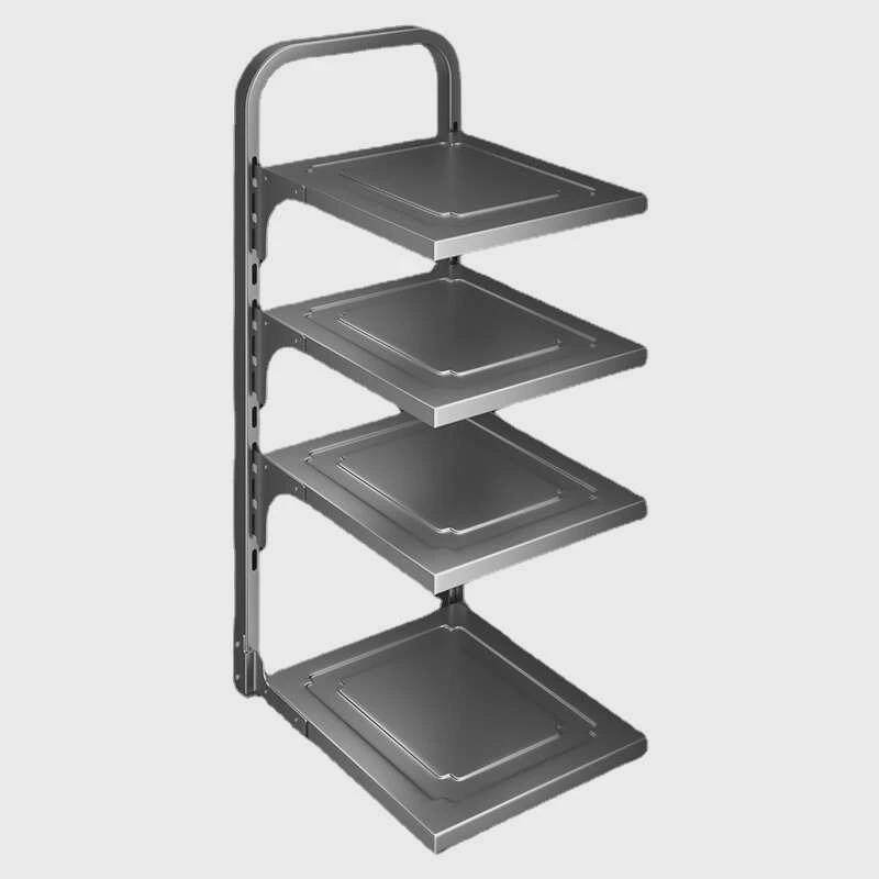 置物架落地放锅厨房多层家用多功能橱柜下水碳钢分层架收纳架子,收纳整理,整理架/置物架/收纳架,淘宝优惠券,粉丝福利购,淘宝优惠卷