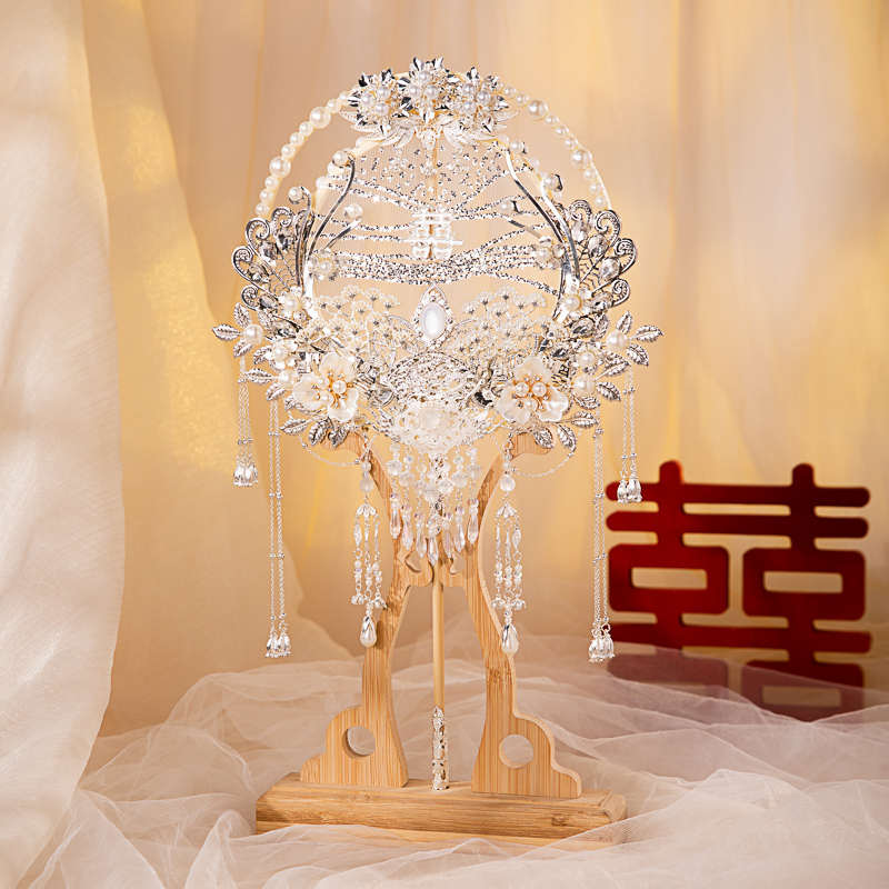 舞绣缘新娘团扇diy材料包手工高级秀禾喜扇出嫁结婚新中式手捧花