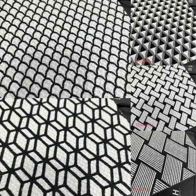 门幅140cm黑白色织几何图案沙发布抱枕布样板房现代简约黑白布