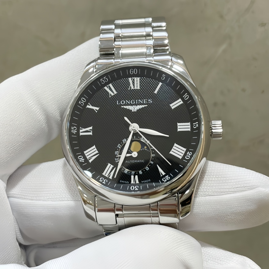 一口价98新浪琴名匠月相自动机械手表男士表L2.909.4.51.6