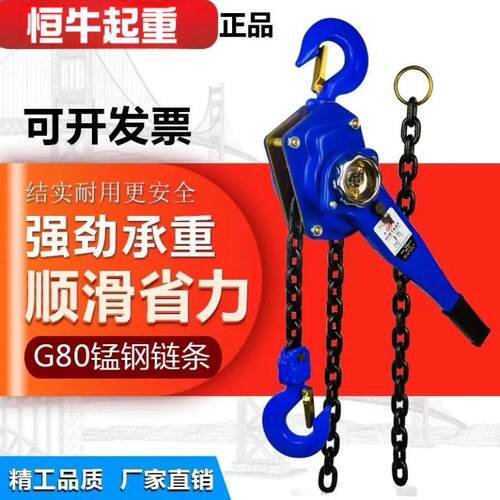 起重倒链手扳葫芦重物提升1吨2吨吨手动手摇吊机手板吊葫芦