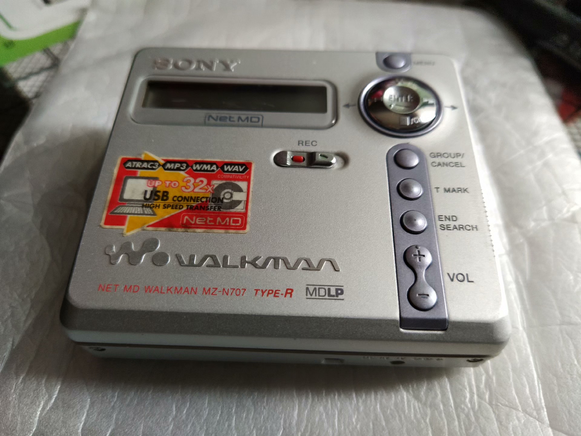 소니 MD 워크맨 MZ-N707 실버 풀패키지 (녹음/재생 완벽 보장) 6