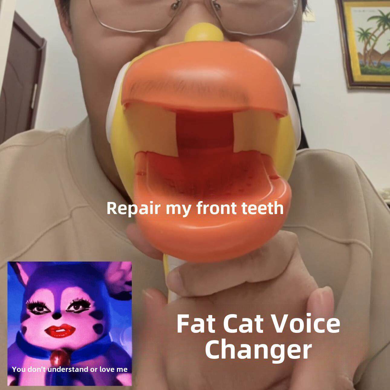 胖猫变声器大嘴鸟小喇叭恶搞搞怪玩具可吹唱歌麦克风可录音扬声器图片