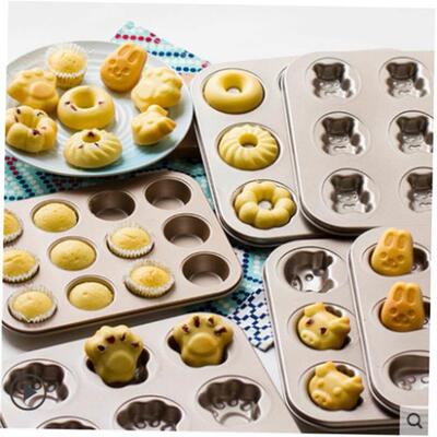 12-piece cake mold non-stick muffin tray baking cup cake b