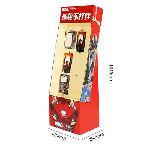 礼品预包瓦楞纸货架 斜面挂钩易组装便运输出口贸易帮卖货纸展架