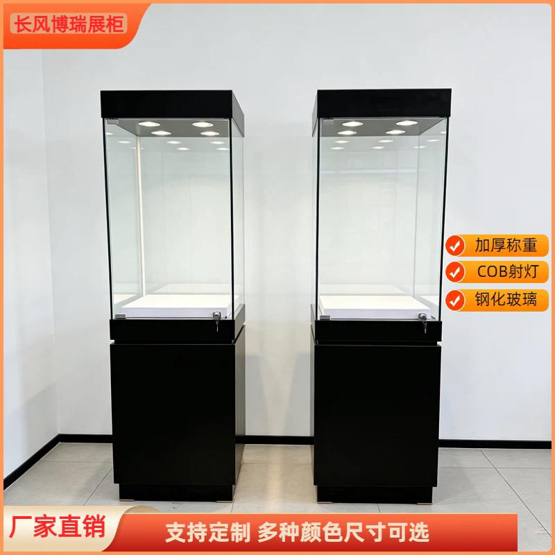 长风博瑞玻璃展示柜古玩陶瓷艺术品产品模型钢化玻璃博物馆展示柜