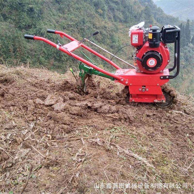 畅销汽油链轨微耕机轻便手推农用开沟机7.5马力窄行距松土锄草机