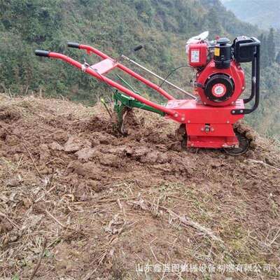 小红牛链轨犁地耘耕机山地斜坡适用 小型履带自走式开荒微耕机