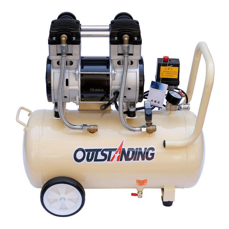 奥斯空压机气泵默认项22突v小型充气无0油音空静气压缩机木工喷漆