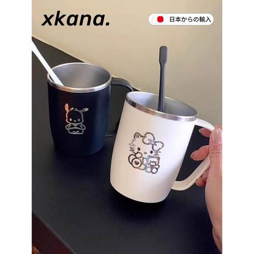 漱口杯2026热卖漱口杯304不锈钢防霉刷牙水杯带手柄一家三口简约