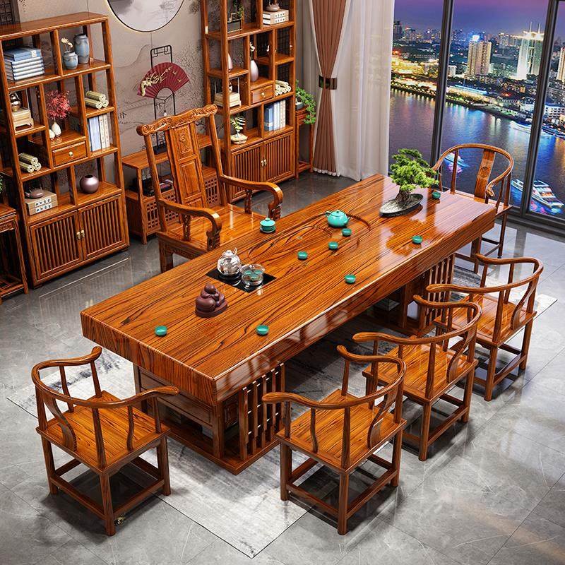 需定制高端实木原木茶桌椅组合一桌五椅新中式家用茶几办公室泡茶,住宅家具,家用茶台/茶桌,淘宝优惠券,粉丝福利购,淘宝优惠卷