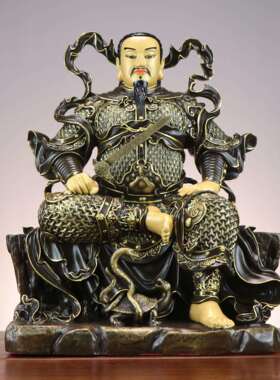 铜玄天上帝玄武祖师真武大帝家居供奉摆件 真武大帝祖师爷