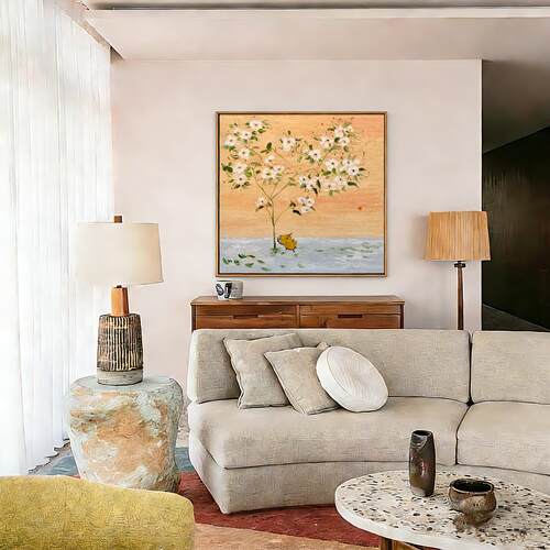 【花与浮生】现代简约花卉装饰画客厅沙发背景墙挂画卧室床头壁画