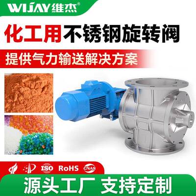 不锈钢旋转阀防堵防泄漏化工用铸铁卸灰阀超细粉体粉末物料关风机