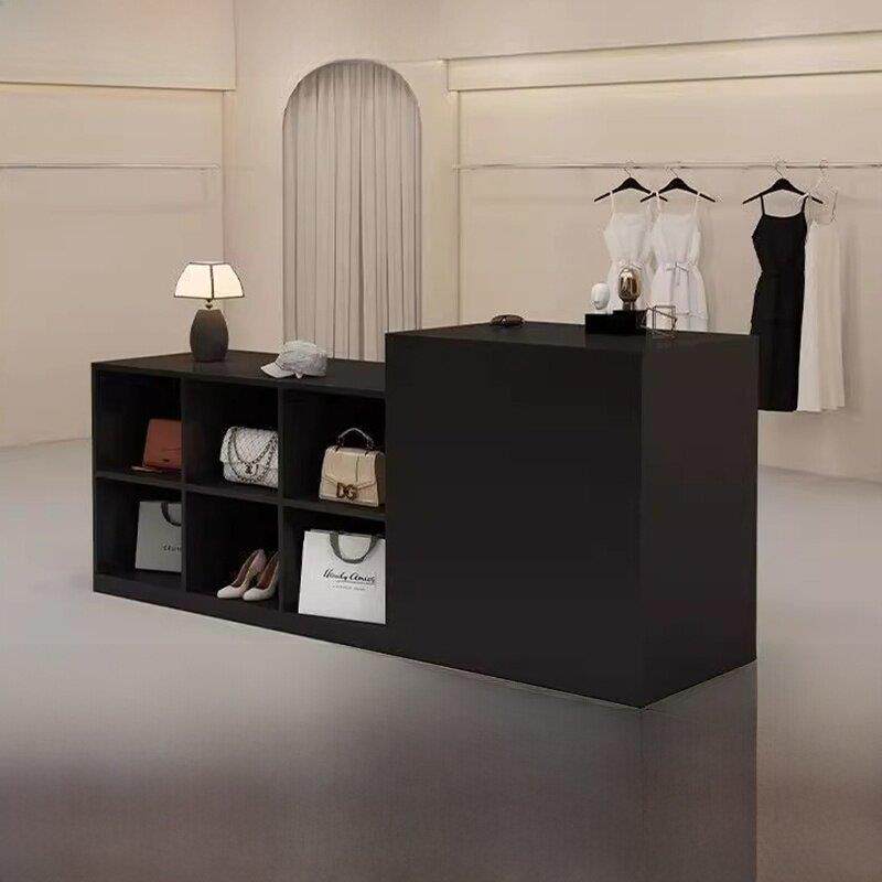 服装店中岛台展示台收银台现代简约女装店柜台收纳摆放陈列流水台