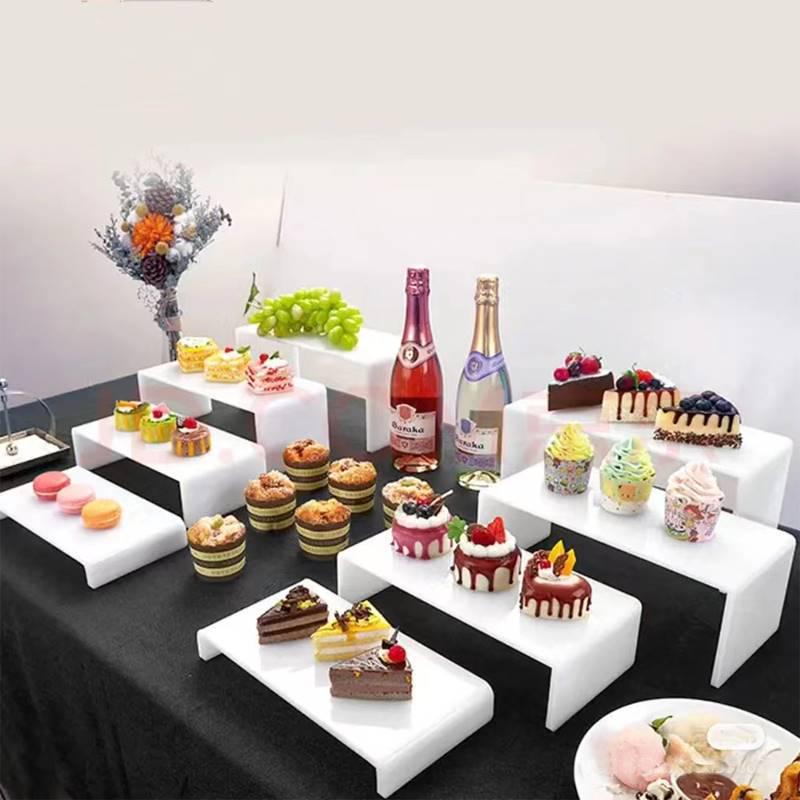 亚克力甜品台展示架三件套自助餐茶歇摆件冷餐会冷餐台U型甜点架