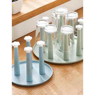 。杯架子置物架托盘家用放茶杯收纳杯架创意沥水架玻璃杯倒挂杯子