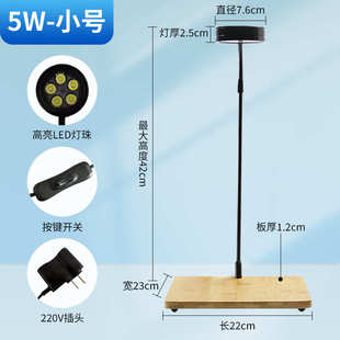 鱼缸雨林缸水族箱生态led微竹板景观迷你支架灯灯瓶水草灯照明灯