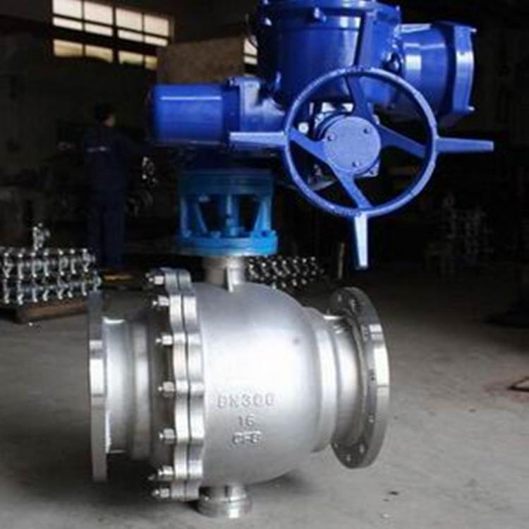 Q947H-25RL 电动固定式法兰球阀 多回转Z型电动执行器连接