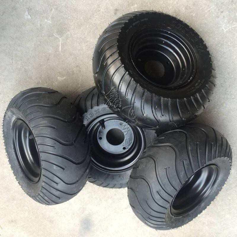 DIY改装观光车电动卡丁车沙滩车配件13X6.50-6寸公路真空轮胎轮毂