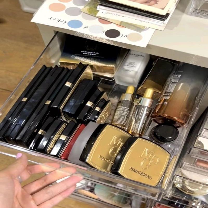 见详情多层加A文件抽屉式美甲店柜透明收纳甲油胶灌装分类厚柜子