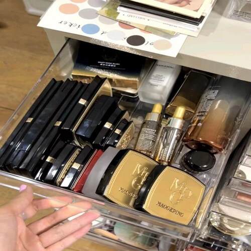 见详情多层加A文件抽屉式美甲店柜透明收纳甲油胶灌装分类厚柜子