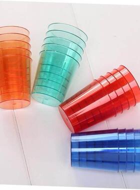 80pcs Disposable 25ml Glasses Cups Plastic Cup Coloured Shot