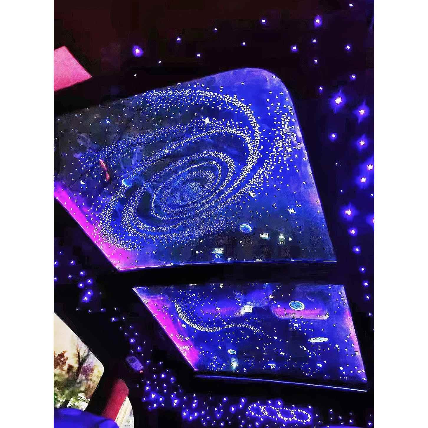 汽车气氛灯星空天花板投影灯星空天花板全景天窗星空膜修饰装饰气