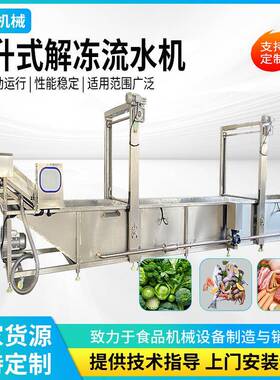 冷冻肉制品气泡解冻机海鲜冻品清洗解冻流水线鸡腿鸡爪气泡解冻池